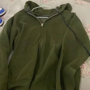 green zip up